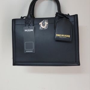 True Religion Mini Tose Bag With Adjustable  Shoulder Strap.